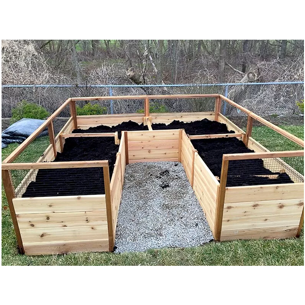 7,5 'X 8' GARTENBEET MIT HOLZRAHMEN ZU VERKAUFEN