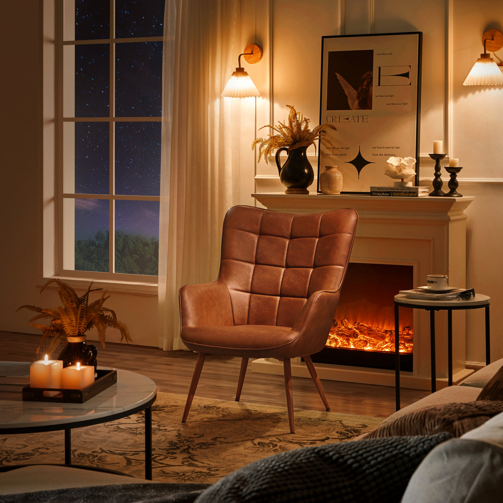 【Furniture】Aichele Upholstered Wingback Chair