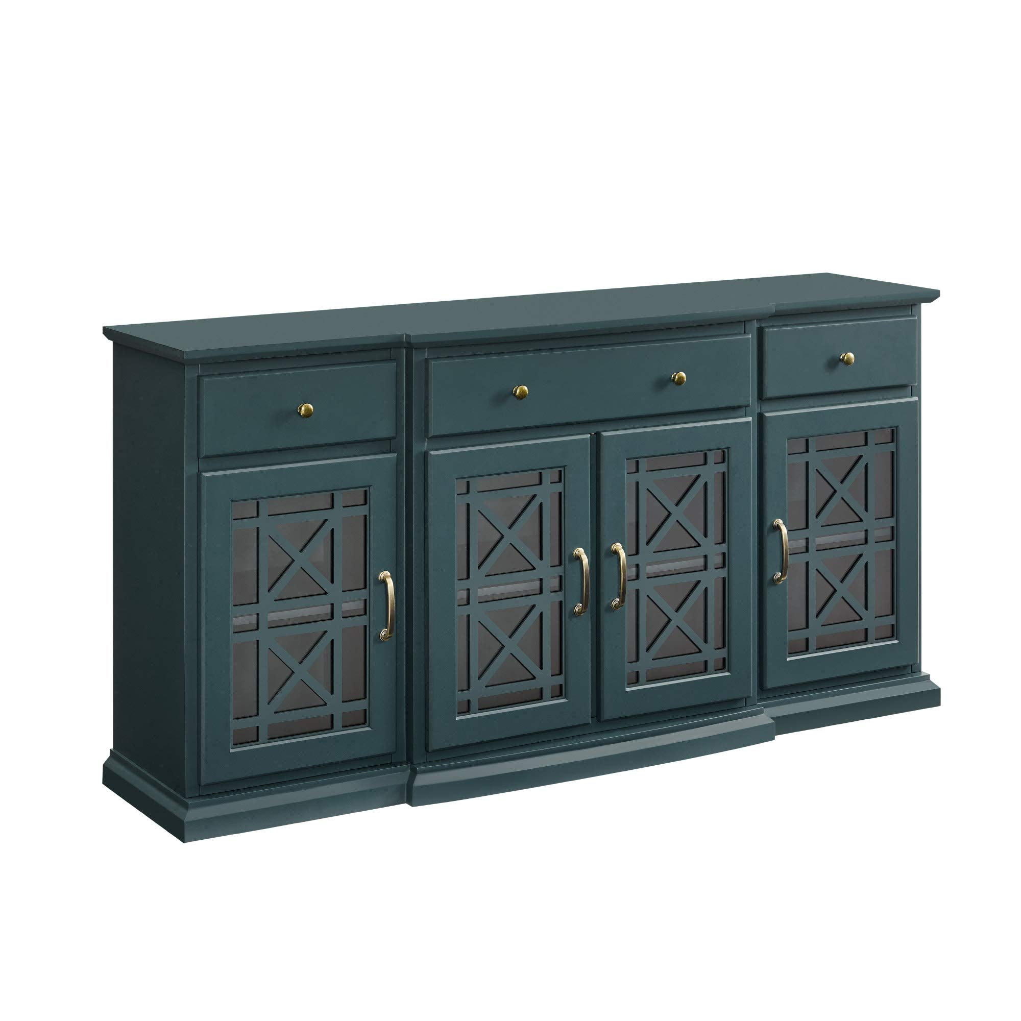 【Furniture】Modern Wood Glass Door Buffet Sideboard Living Room - Dining Room Console