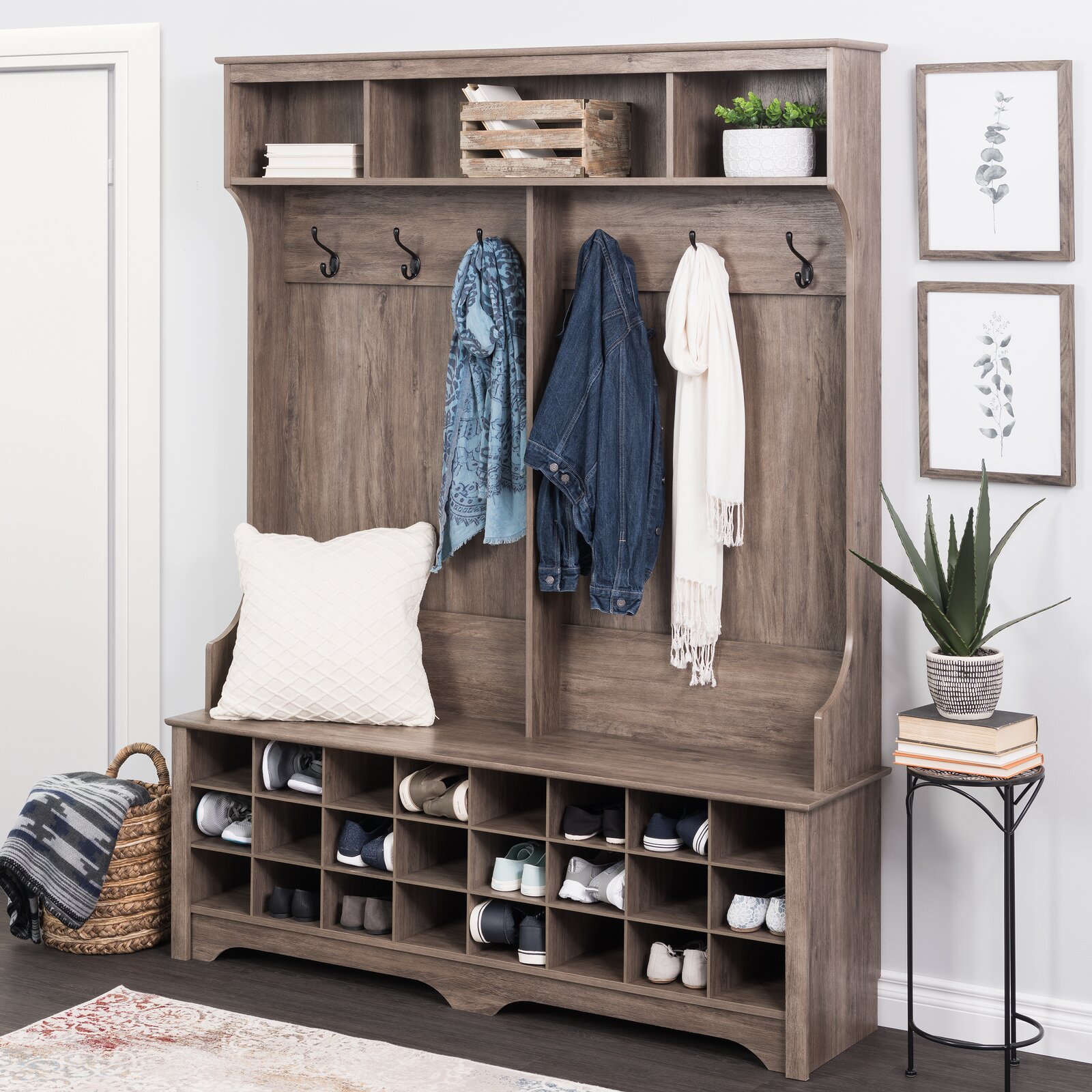 【Furniture】Gracie 60'' Wide Hall Tree with Bench