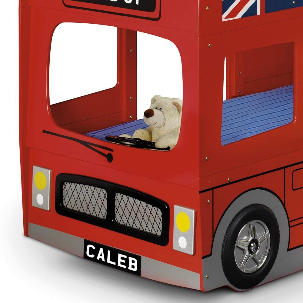 【Furniture】London Bunk Bed, Red, Single
