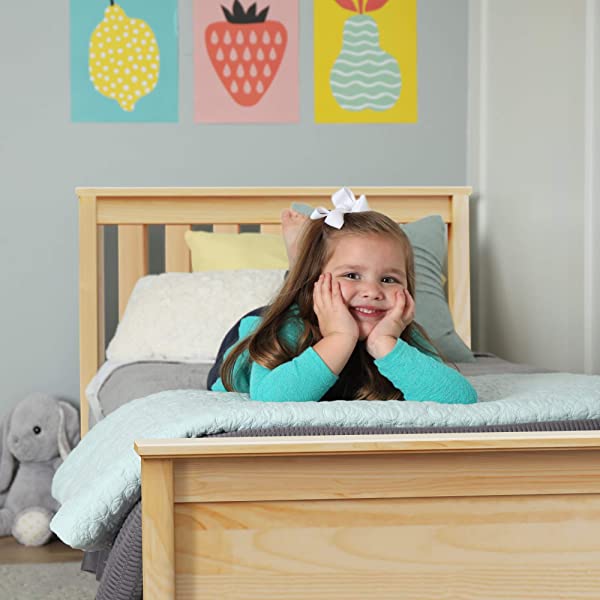 Max & Lily Twin Bed with Trundle, White White Bed with Trundle