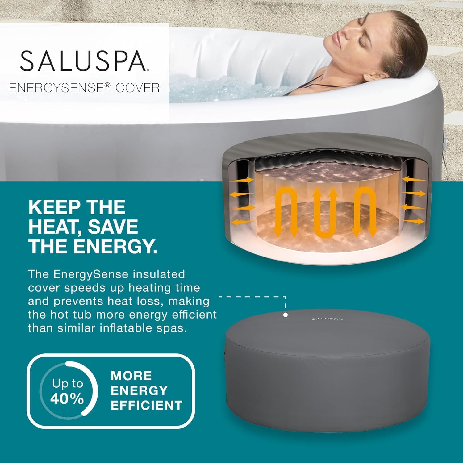 Coleman Tahiti EnergySense AirJet Inflatable Hot Tub Spa 71