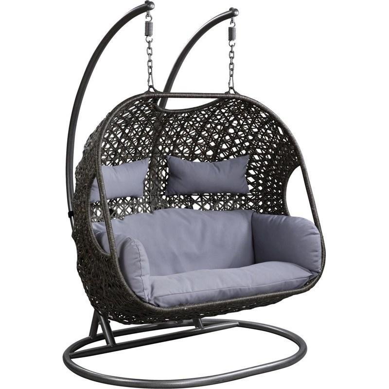 2022 Patio Wicker Swing Chair With Stand Rain Cover Included-Limited To 2 Sets