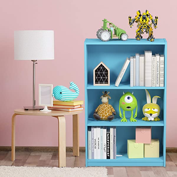 FURINNO JAYA Simple Home 3-Tier Adjustable Shelf Bookcase, White White 3-Tier Bookcase