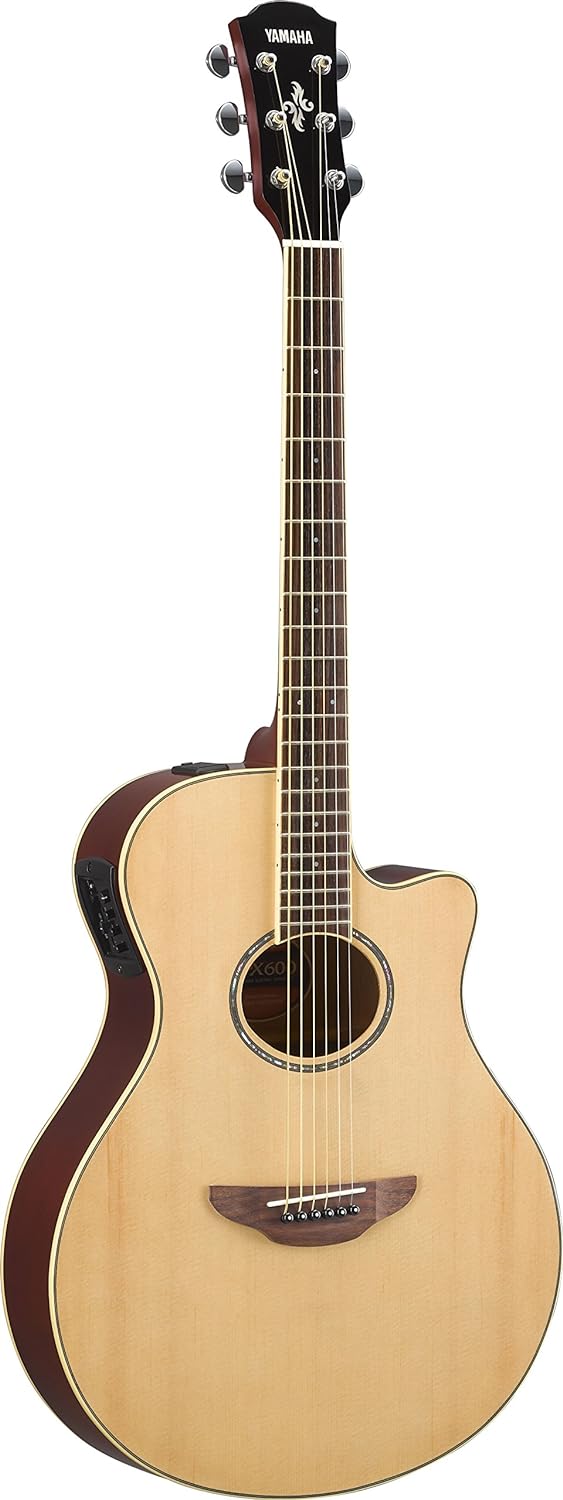 Yamaha APX600 VW Thin Body Acoustic-Electric Guitar, Vintage White
