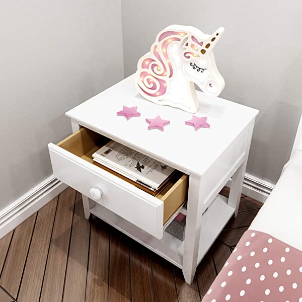 Max & Lily Twin Bed with Trundle, White White Bed with Trundle