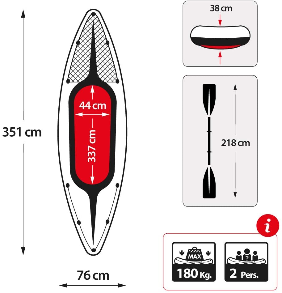 Inflatable Set with Aluminum Oars