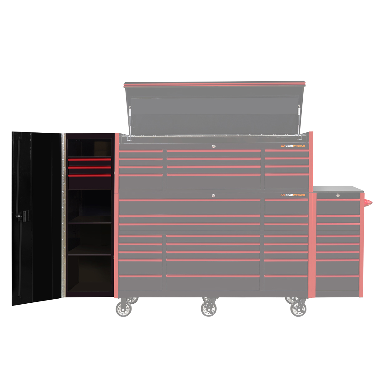 used toolboxGEARWRENCH GW Series 19 3 Drawer and 3 Shelf Side Locker