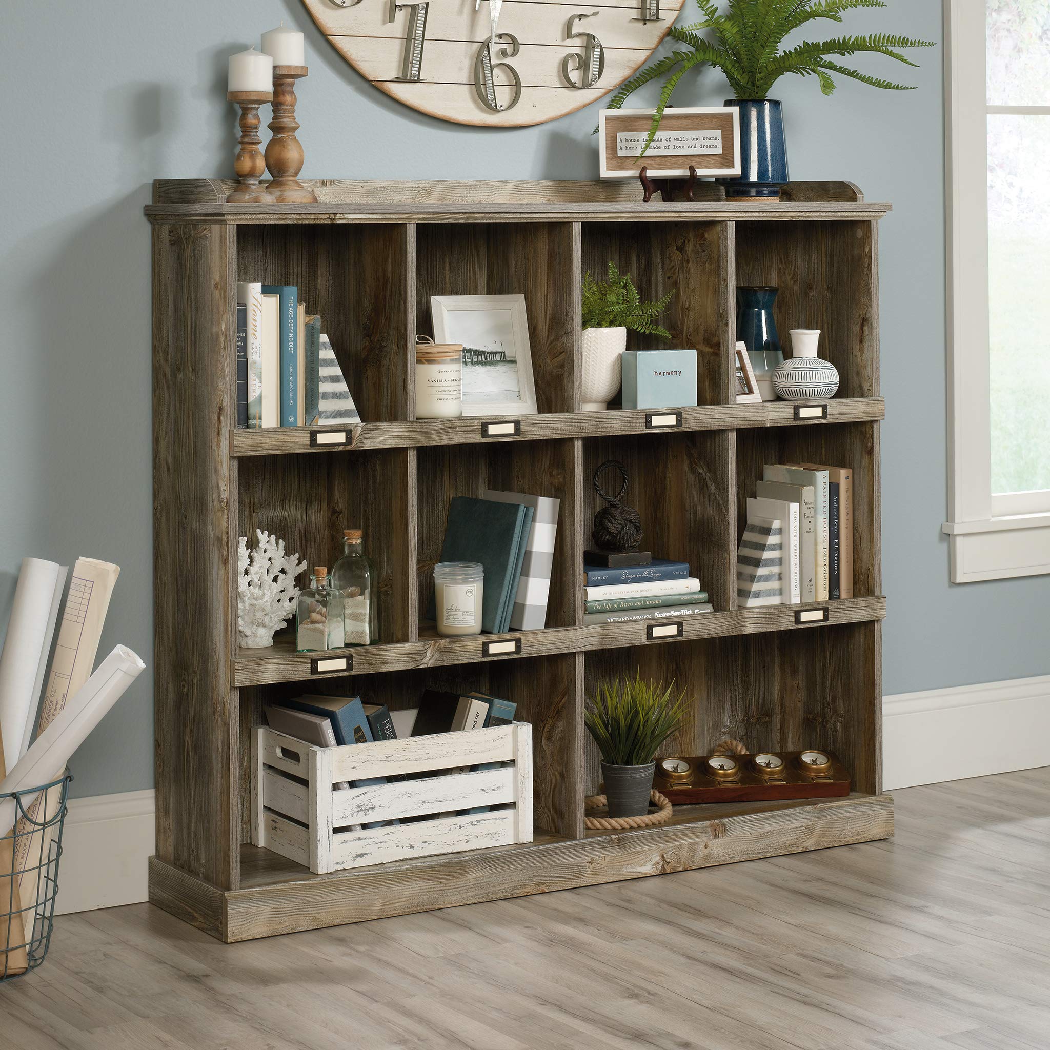 【Furniture】Sauder Barrister Lane Bookcase, Iron Oak finish