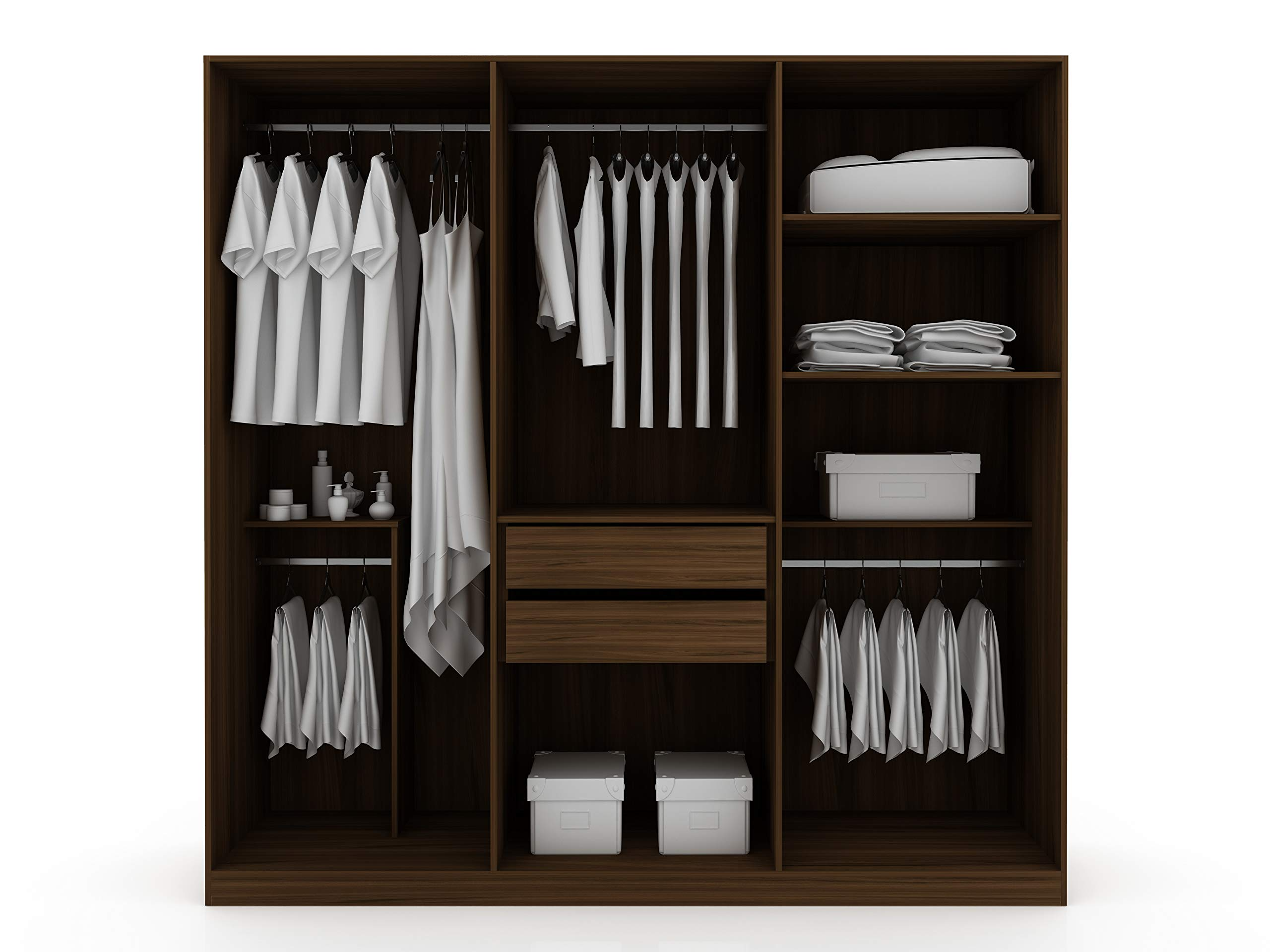 【Furniture】Gramercy Contemporary Modern Freestanding Wardrobe Armoire Closet, 82.48